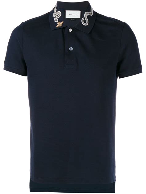 gucci blue bee polo|gucci snake and bee polo.